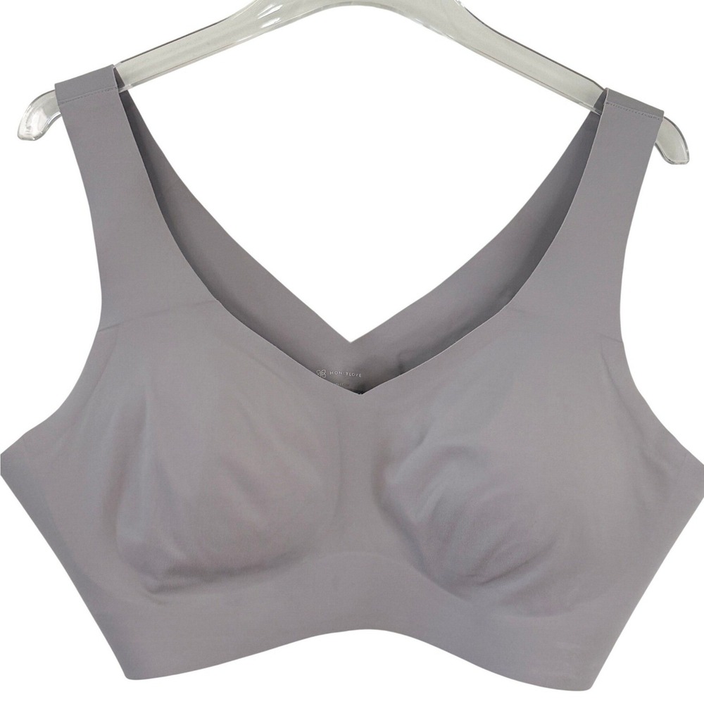 Honeylove V-NECK Bra Women 2X MOONDUST Seamless Wire-Free Bralette COMFORT